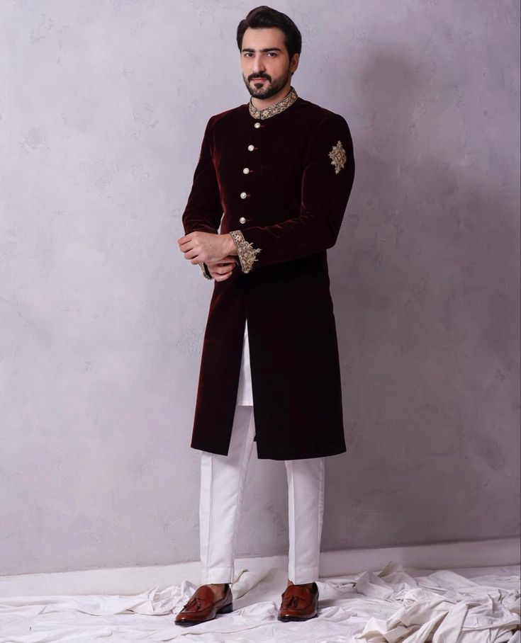 Maroon clearance sherwani designs