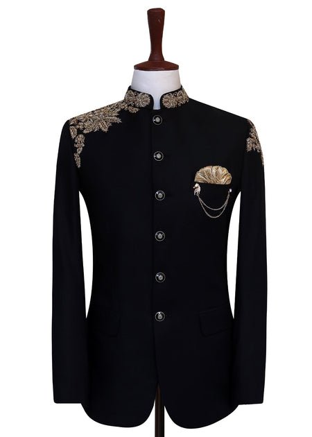 Black Prince Coat - Mashal Couture