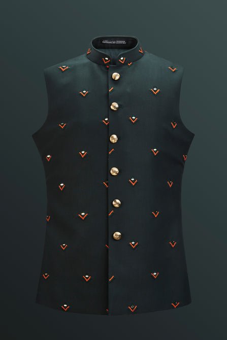 Nehru Jacket WaistCoat - Mashal Couture