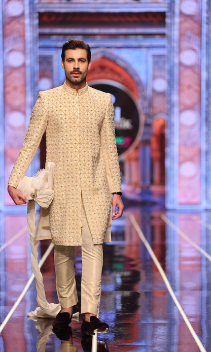 MC 613 Hand Work Sherwani For Wedding