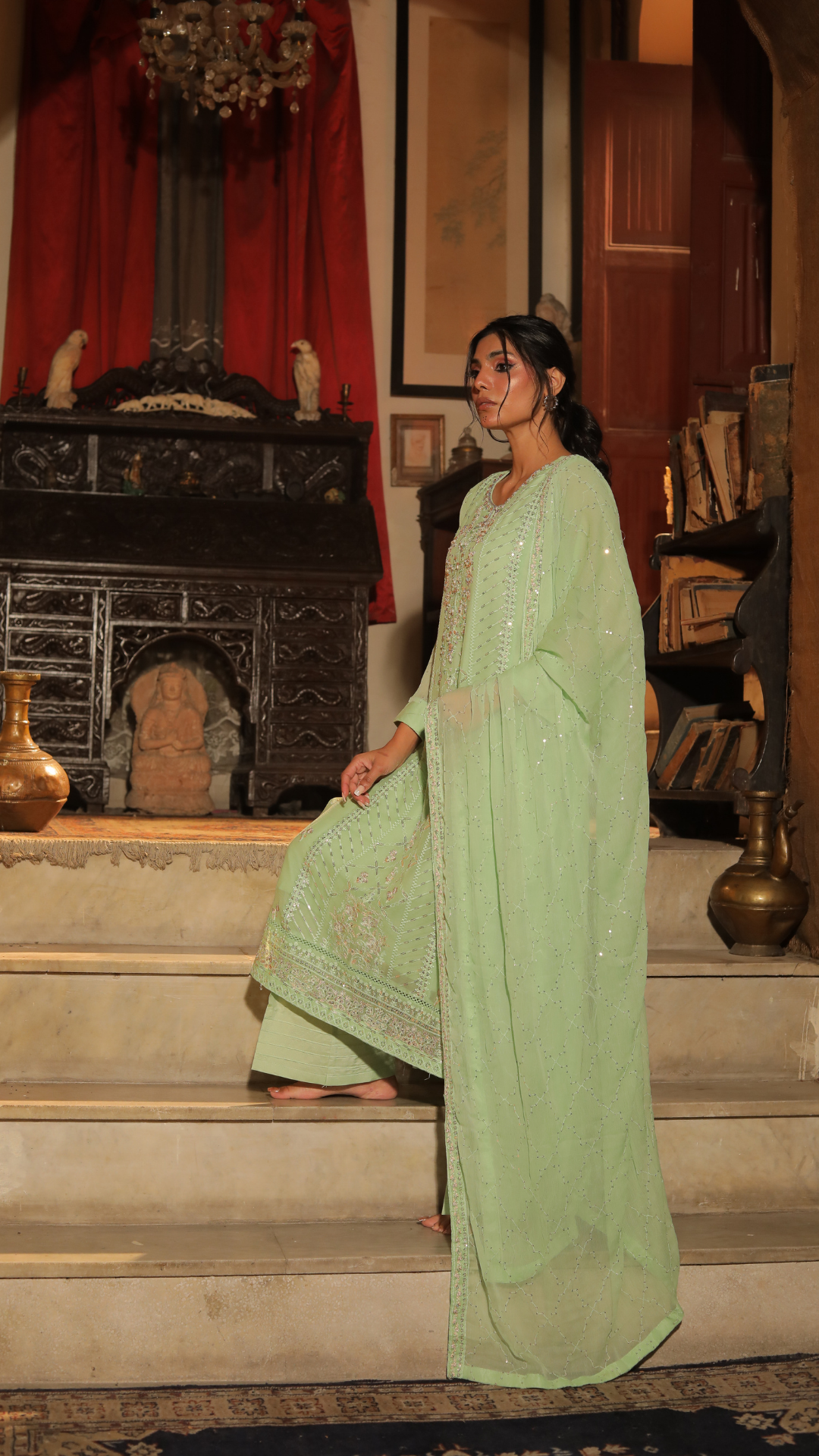 Sehar Angaiz Sea Green Ladies Clothing