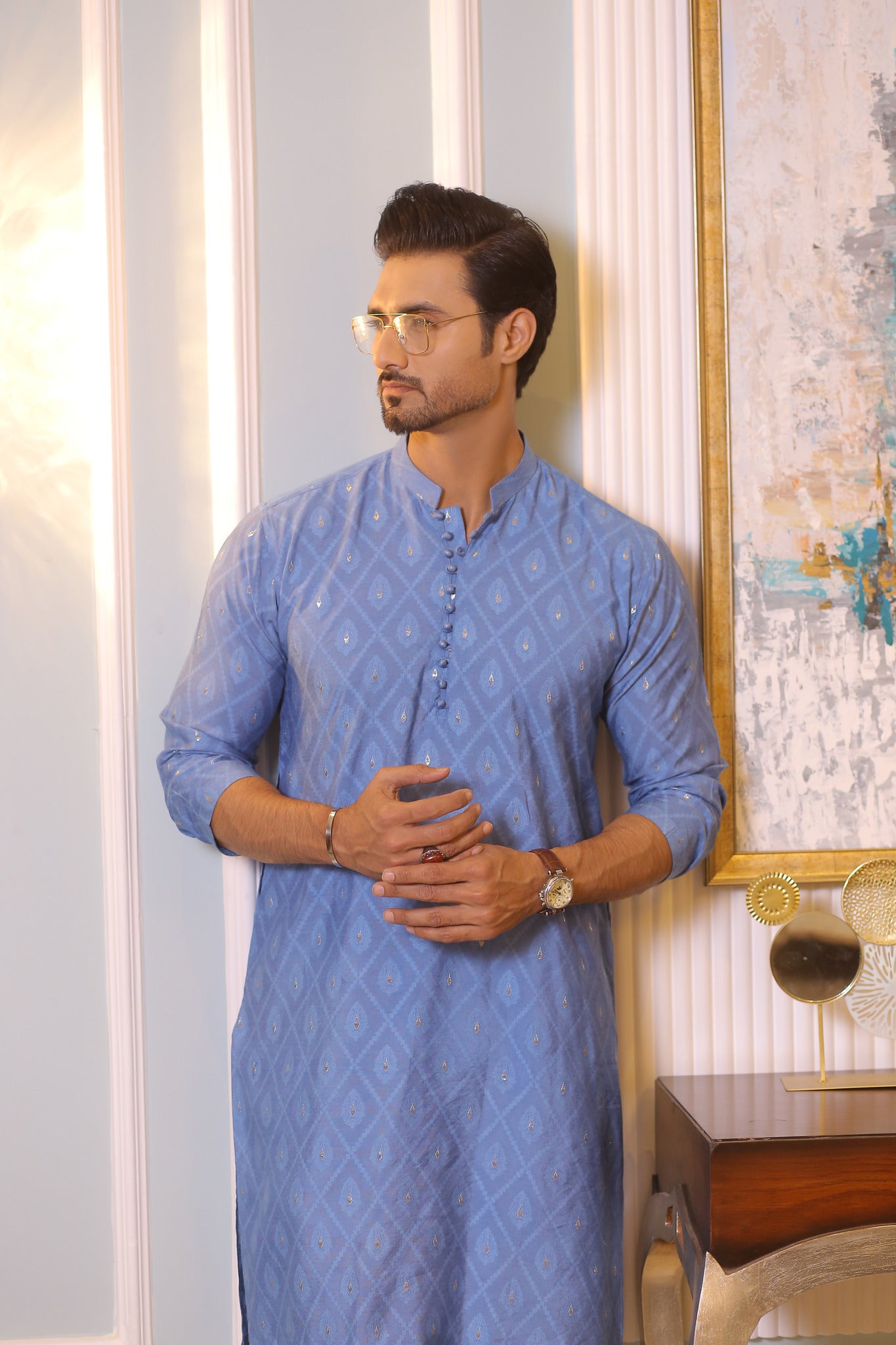 chikankari kurta for men	