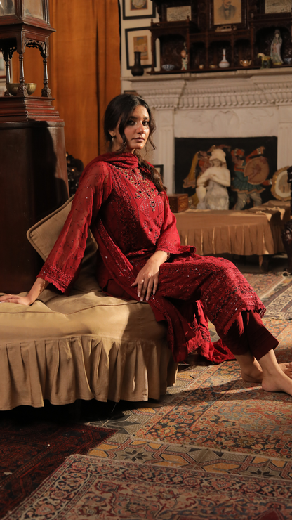 Khumar Maroon Women's Wear