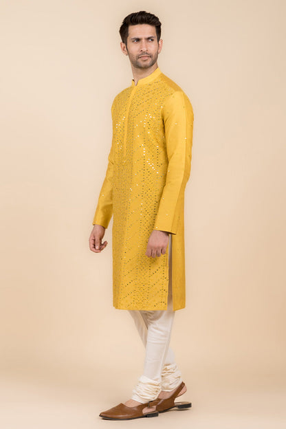 Haldi Embroidered Kurta Pajama for Men - MC KP 16