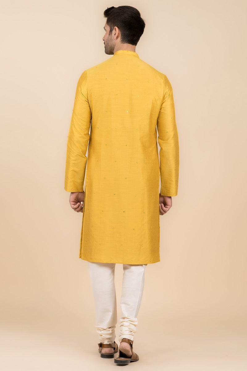 Classic Haldi Embroidered Kurta Pajama - MC KP 16 for Men