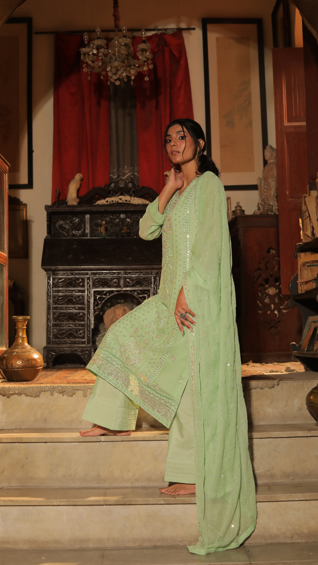 Sehar Angaiz Sea Green Ladies Clothing