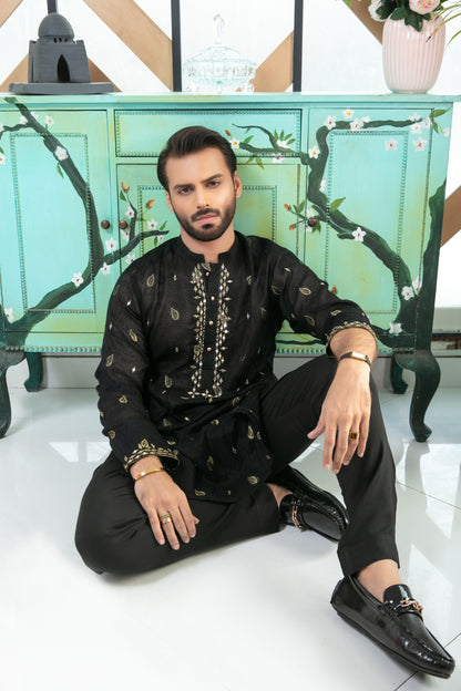 MC 02 Mirror Work Kurta Pajama Design