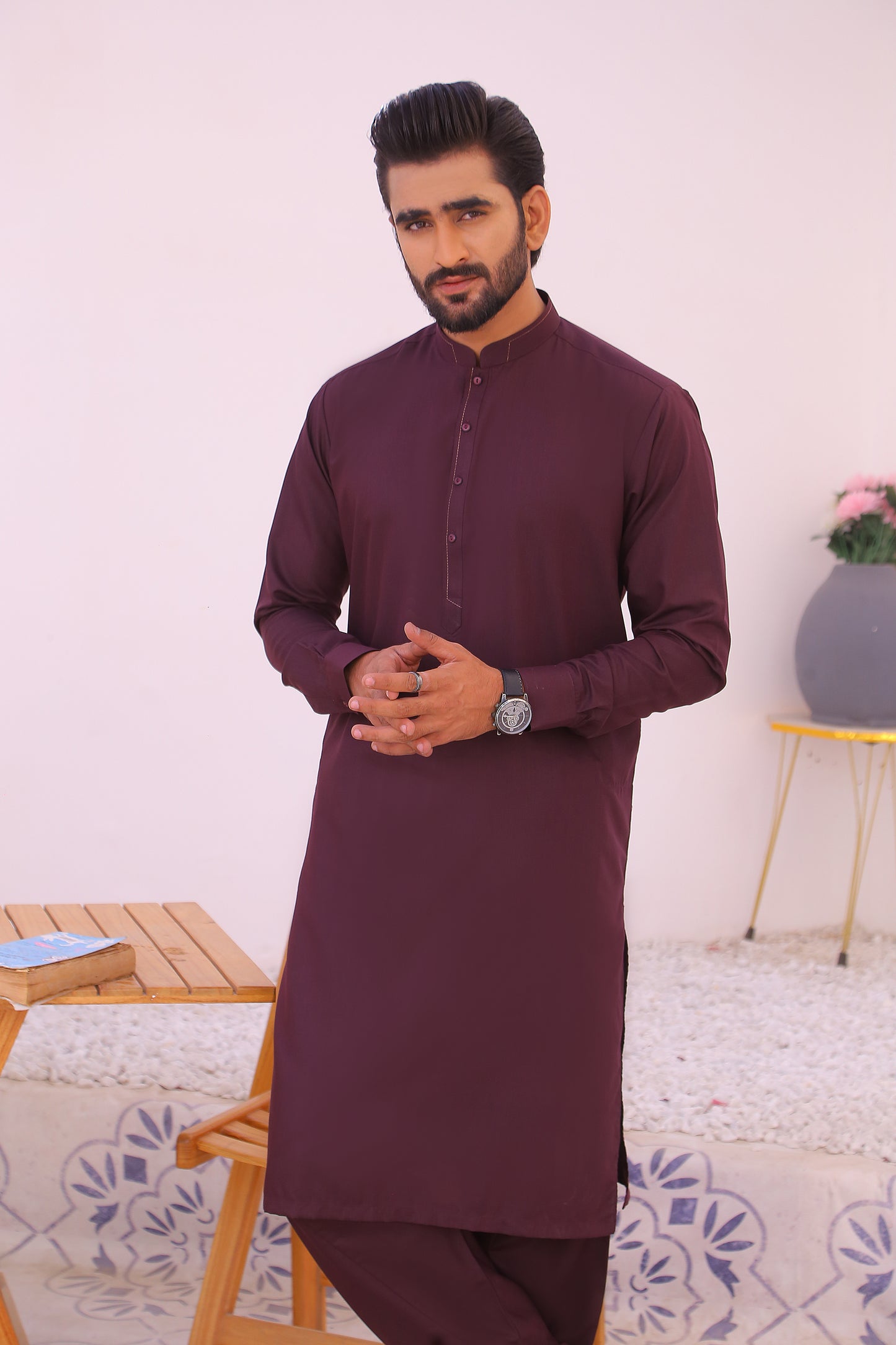 Maroon Shalwar Kameez