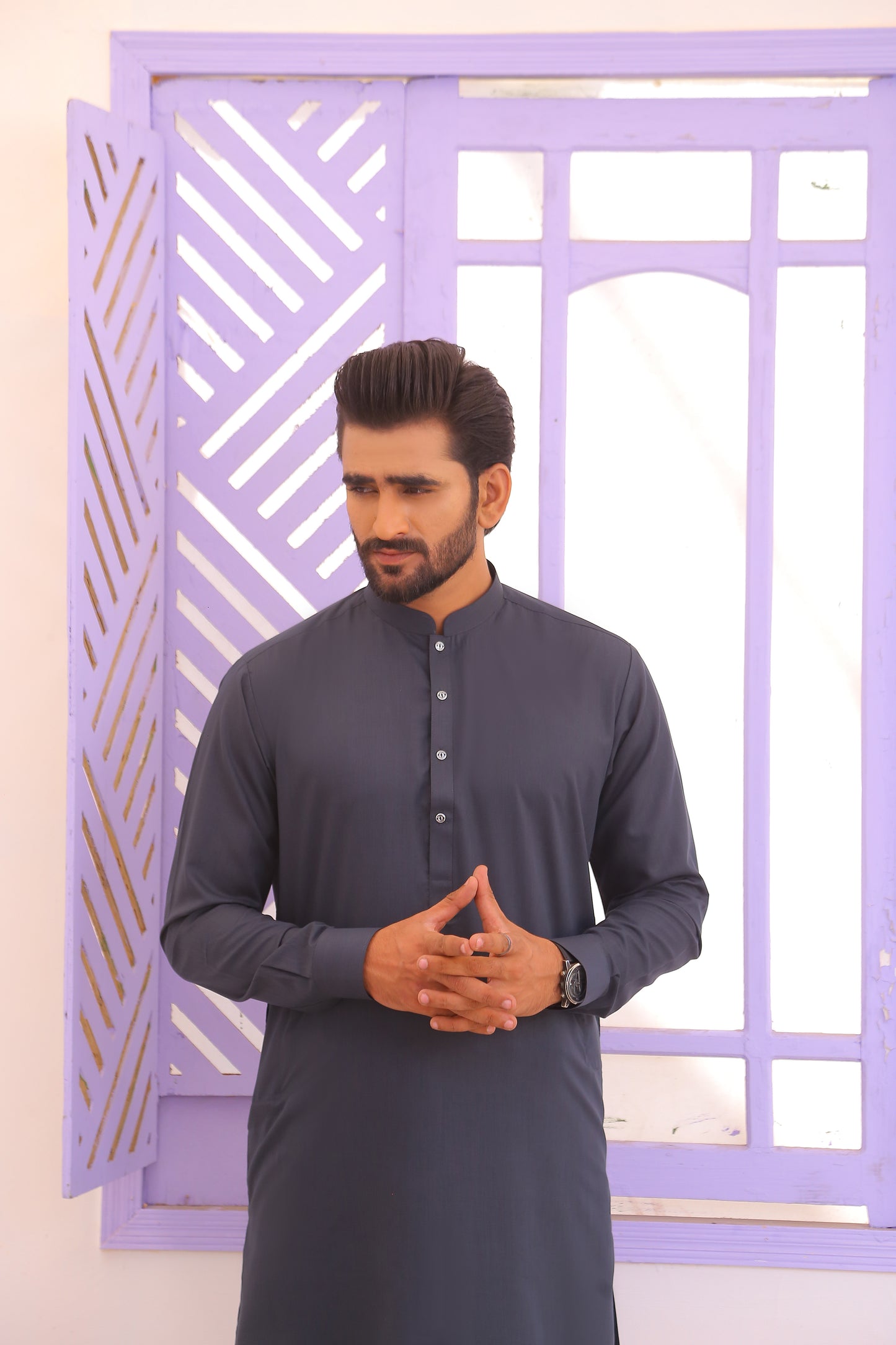 Grey Shalwar Kameez