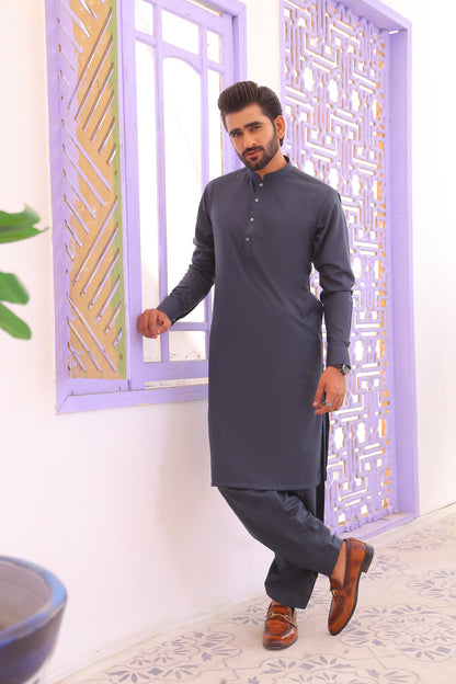 Grey Shalwar Kameez