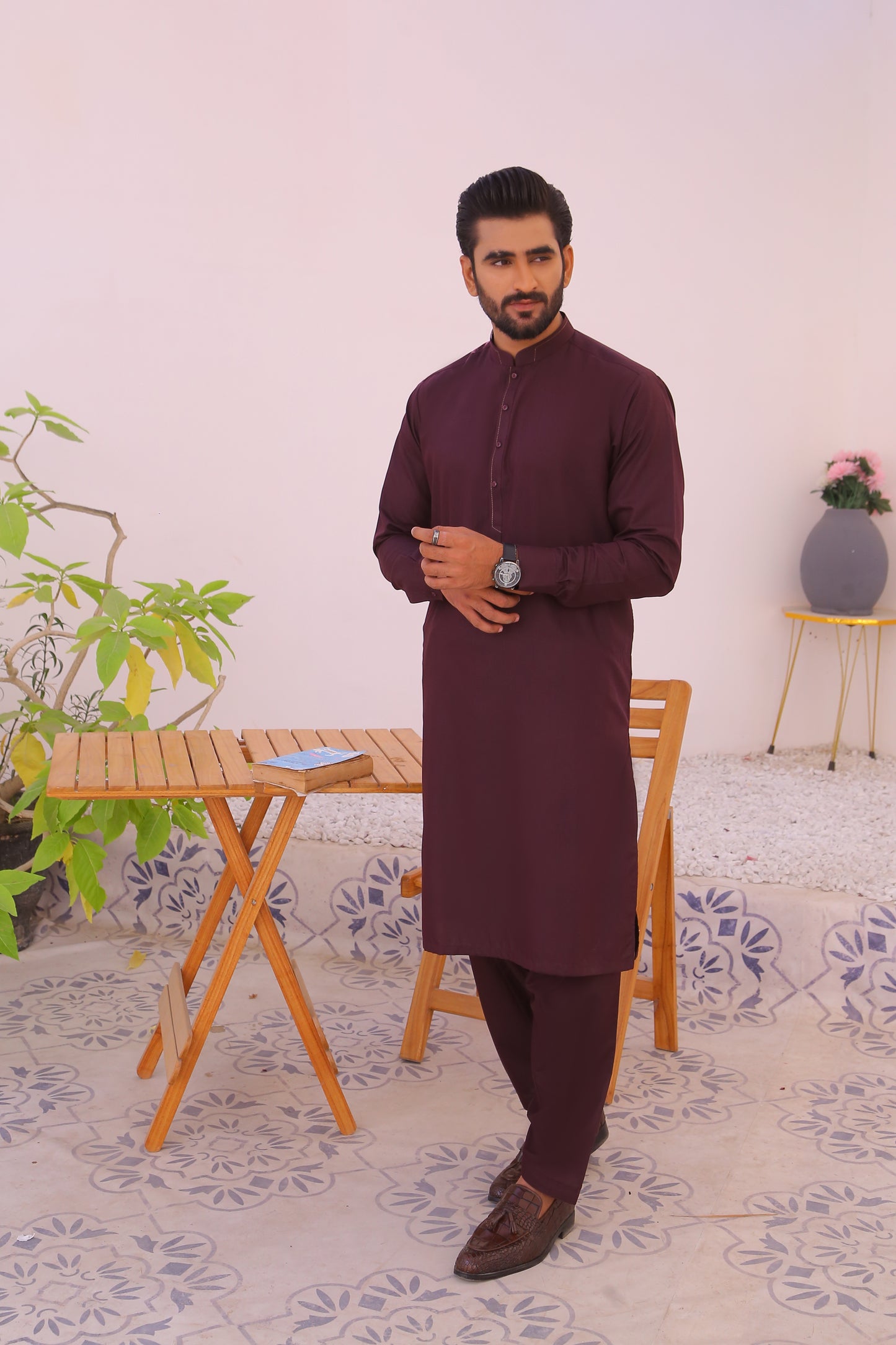 Maroon Shalwar Kameez