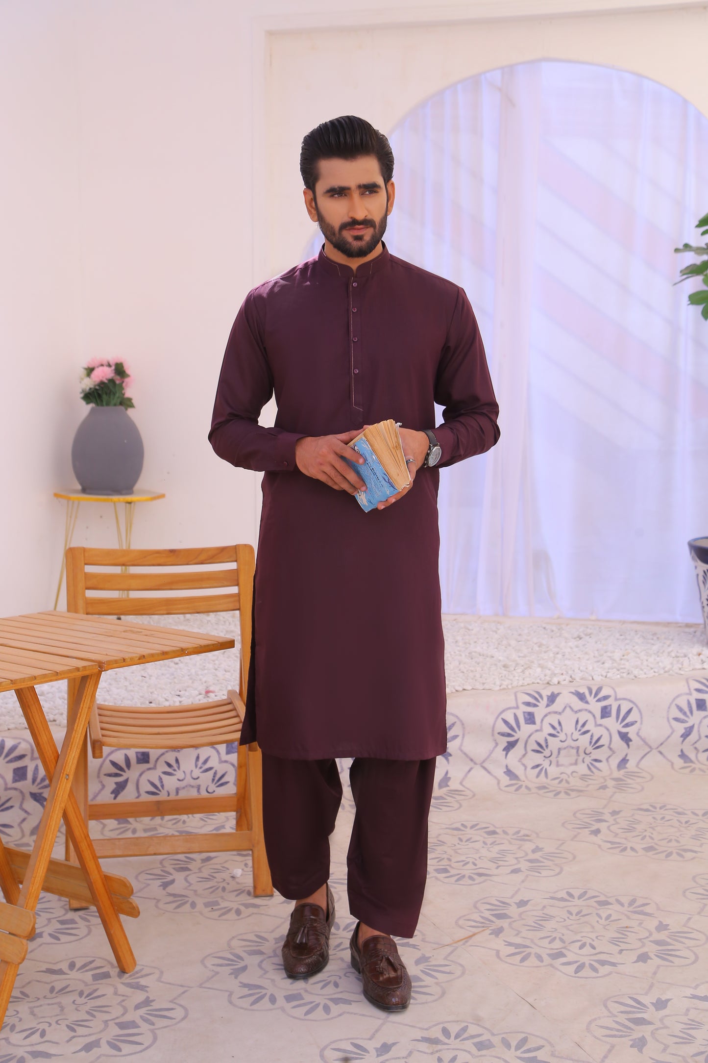 Maroon Shalwar Kameez