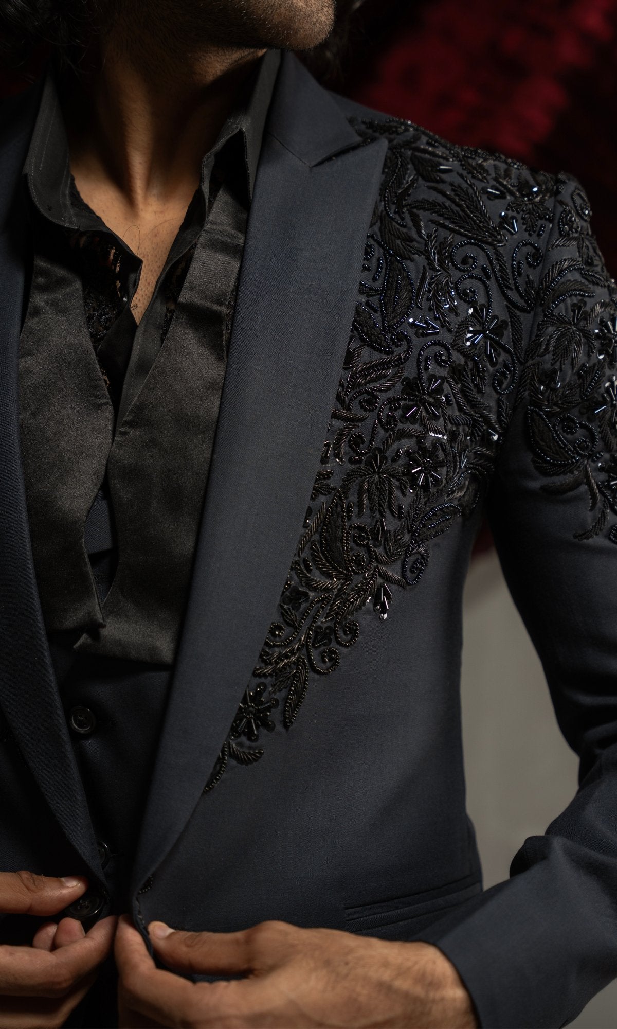 Dark Grey Tuxedos For Men - Mashal Couture