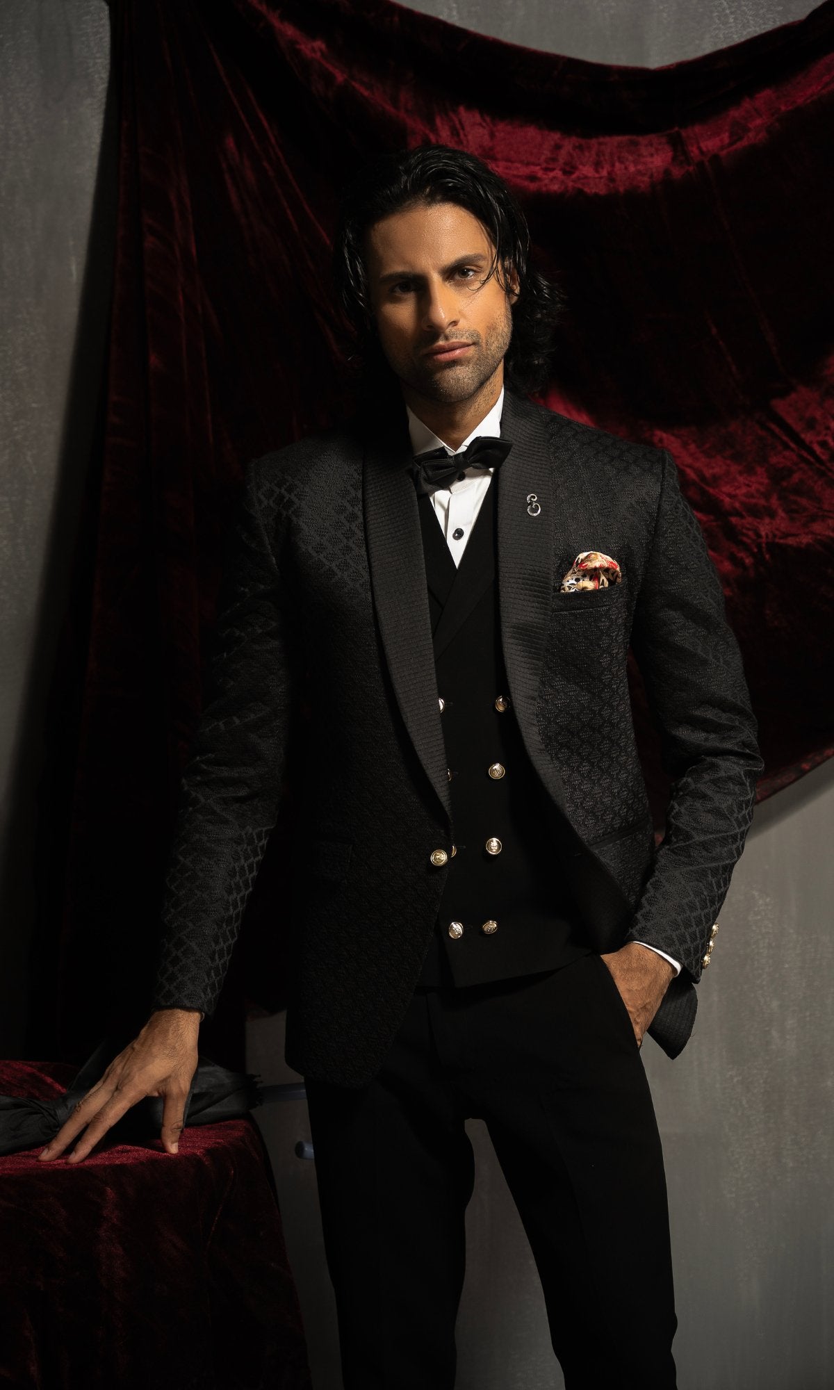 Black Tuxedo For Wedding - Mashal Couture