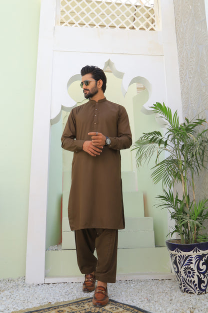 Brown Shalwar Kameez