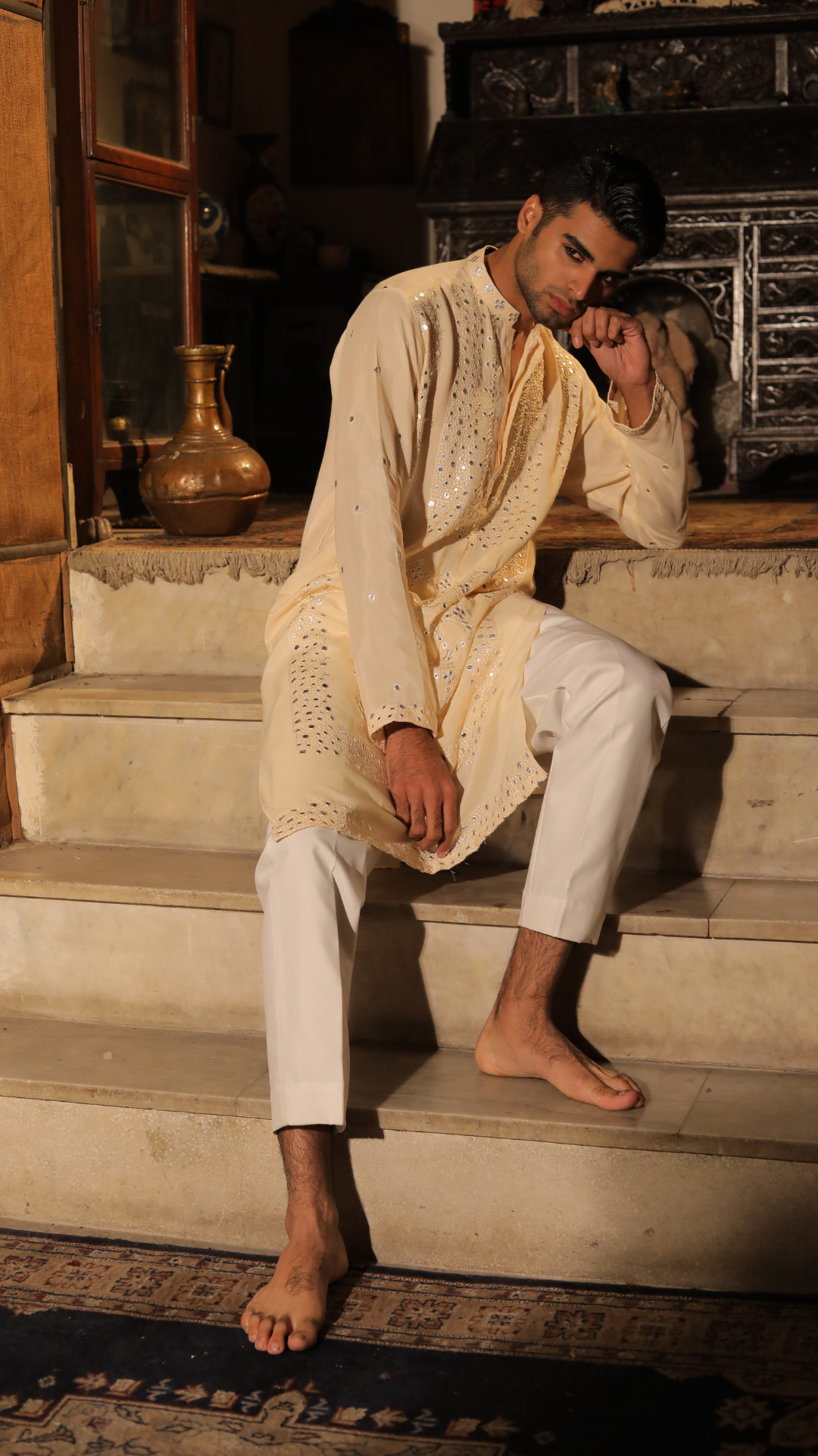 Shaistagi Abla Embroidery Work Kurta