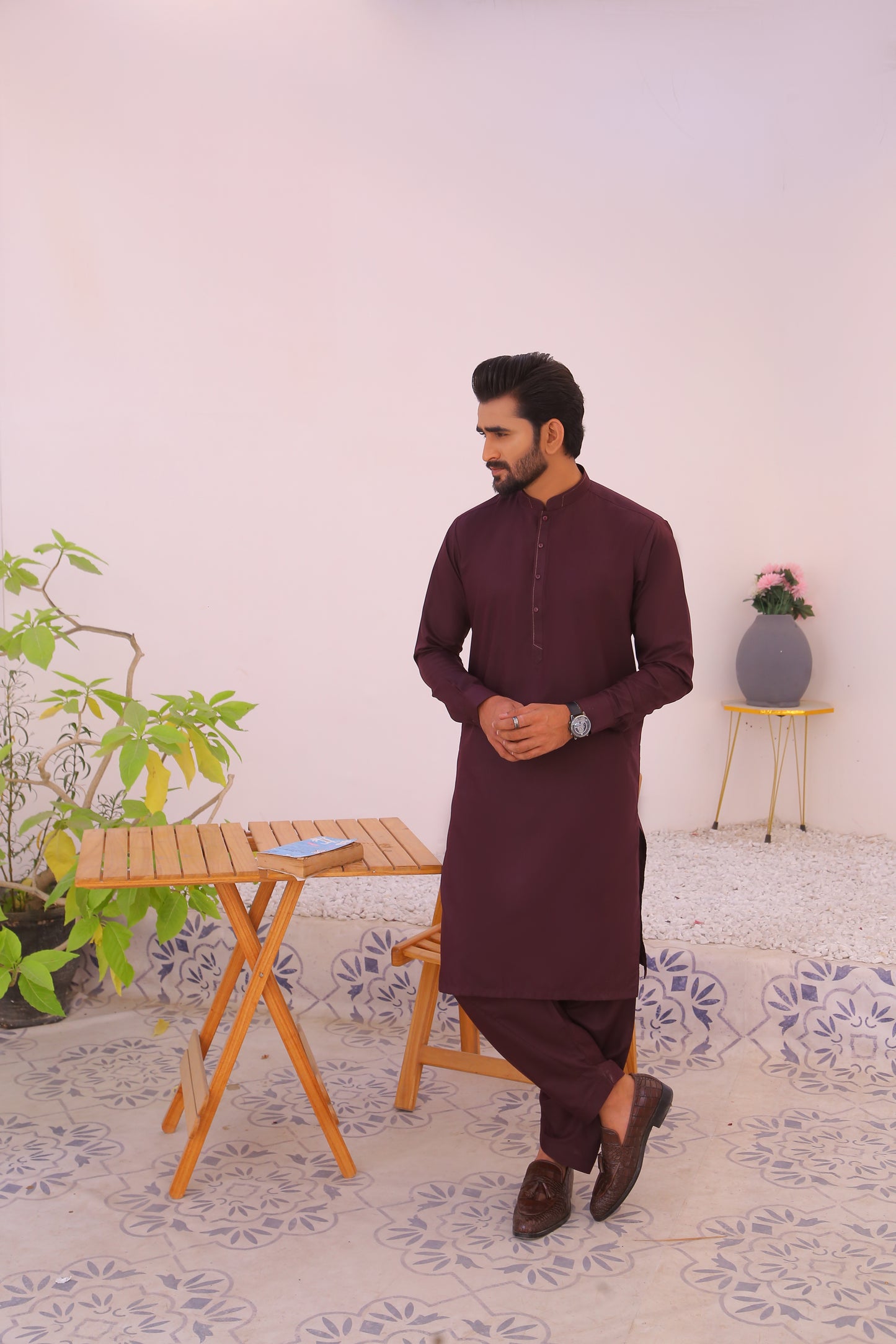 Maroon Shalwar Kameez