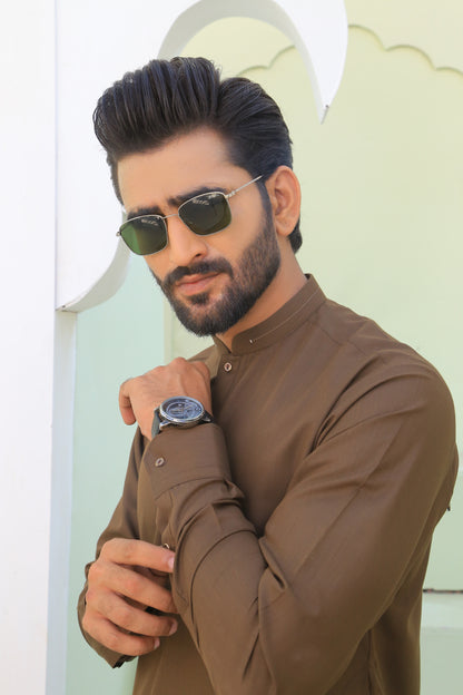 Brown Shalwar Kameez