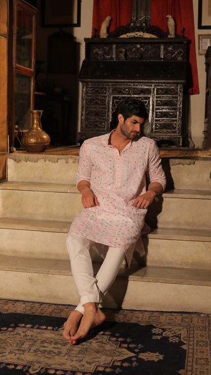 Dabang Andaaz Chanderi Kurta Pajama For Men