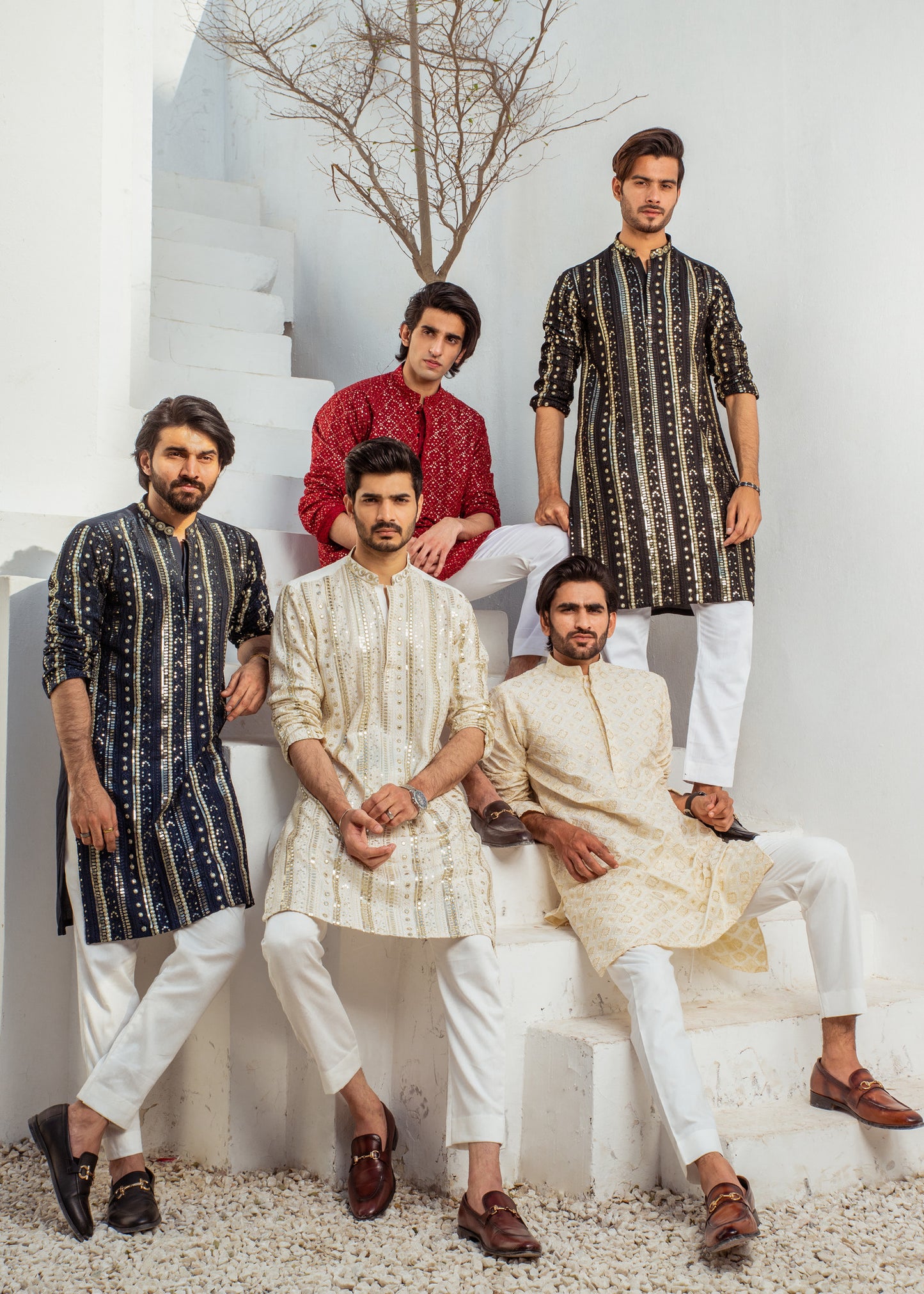 MC 17 Mirror Work Kurta For Men