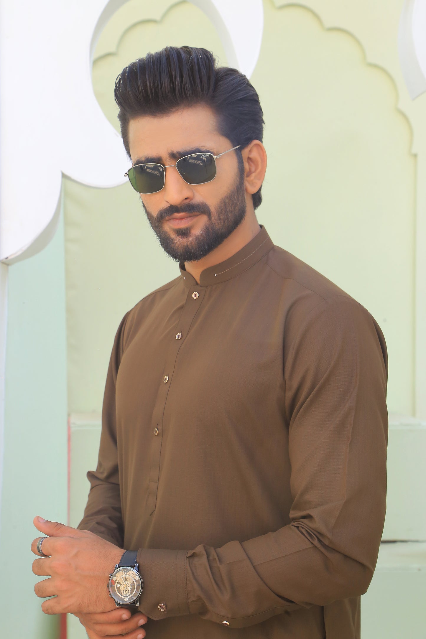 Brown Shalwar Kameez