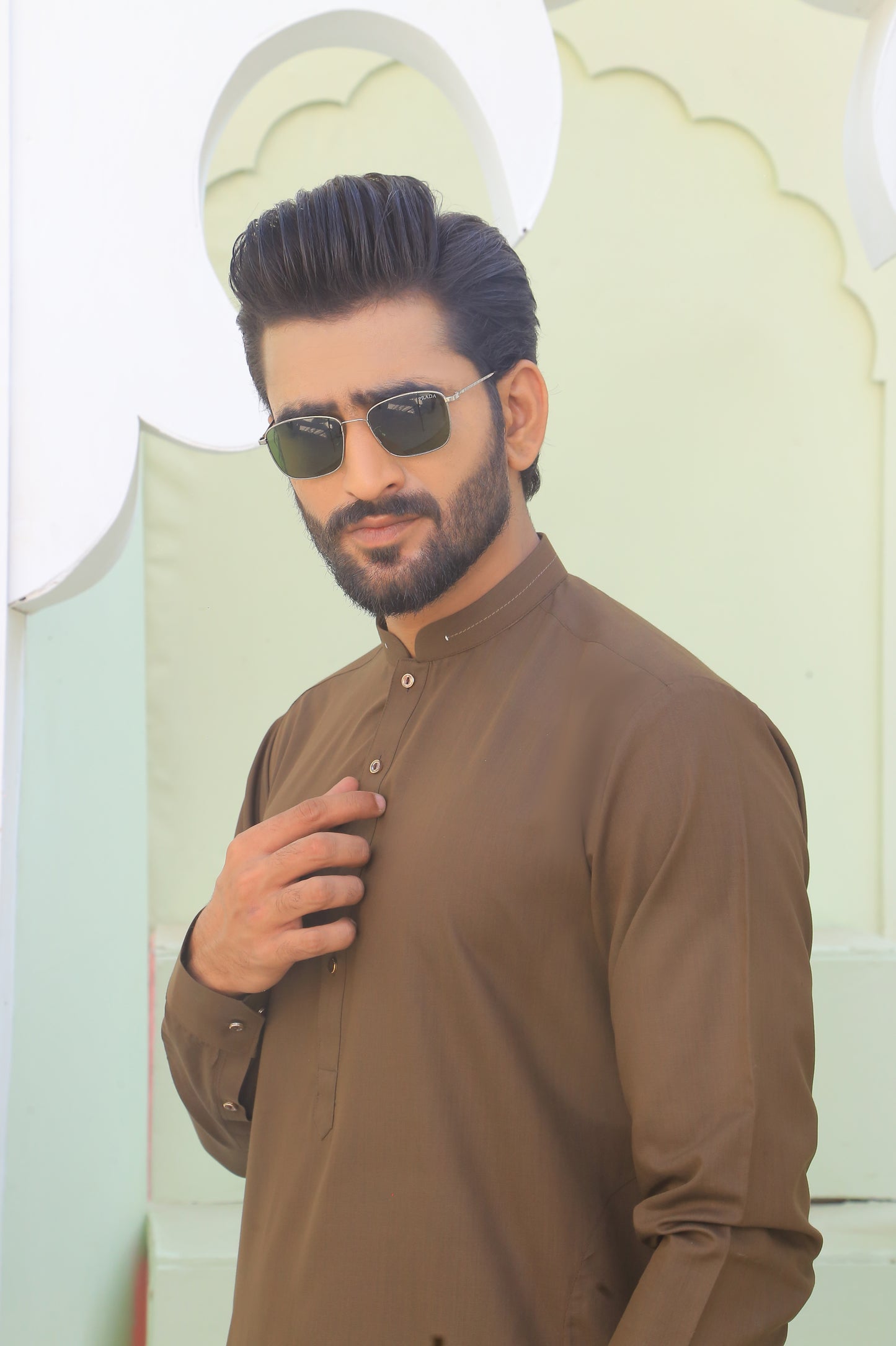 Brown Shalwar Kameez