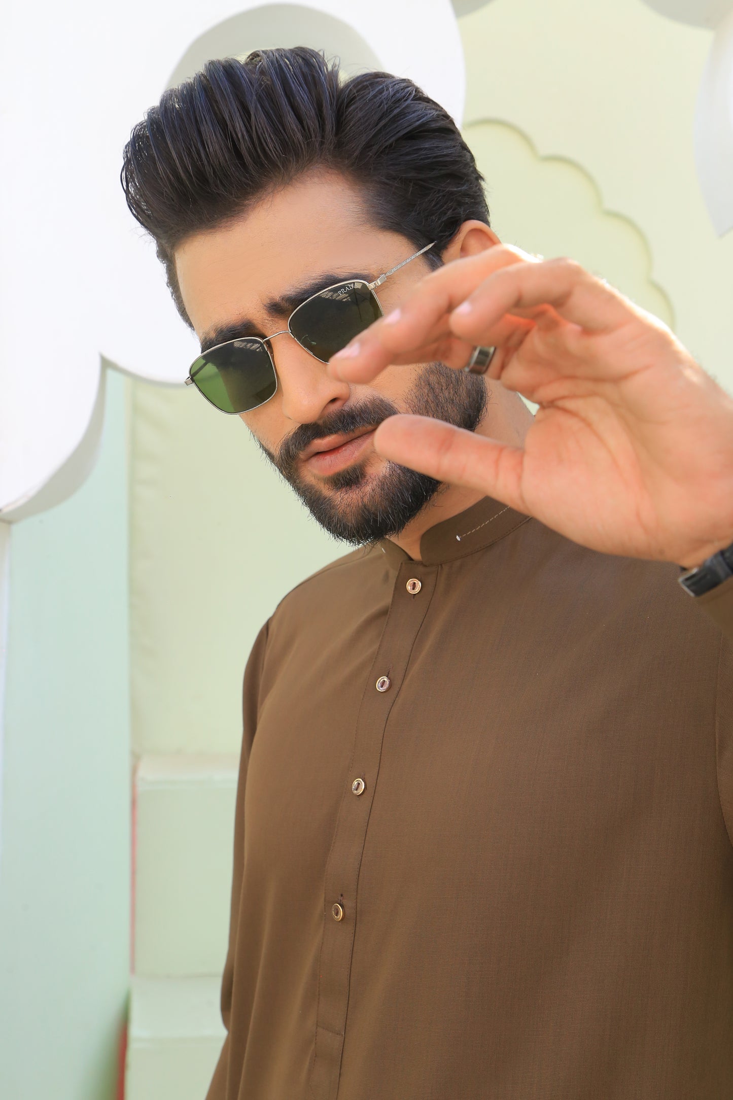 Brown Shalwar Kameez