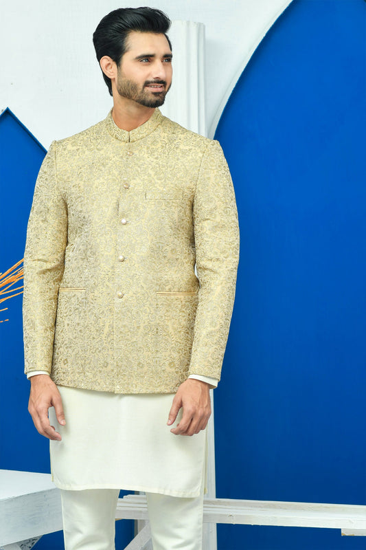 MC 160 Pakistani Men Prince Coat - Mashal Couture