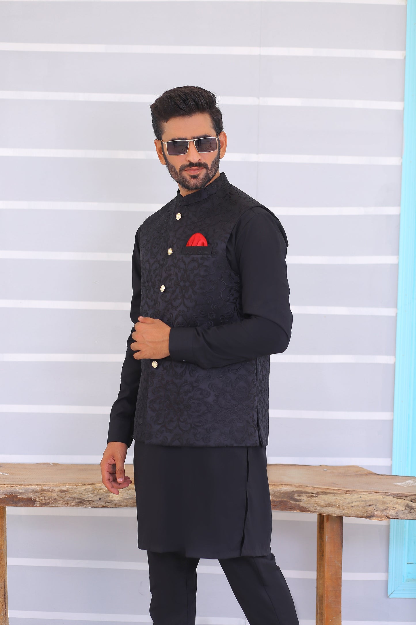 pakistani Black waistcoat Shop Now In UK