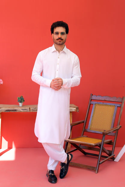 White Shalwar Kameez