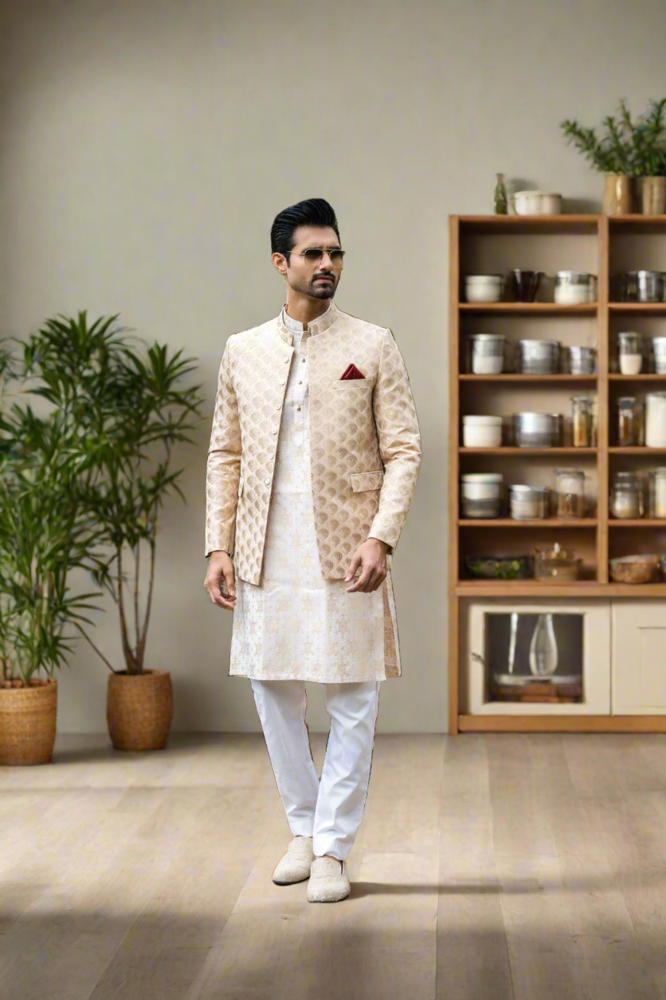 prince coat with shalwar kameez